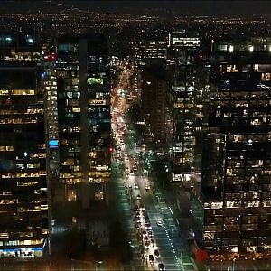 Never seen before City lights in Santiago with DJI Spark