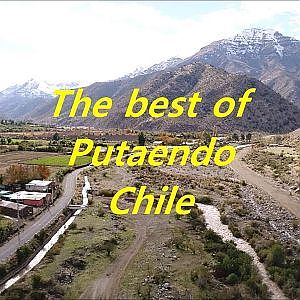 Drone aerial view of Putaendo, Chile